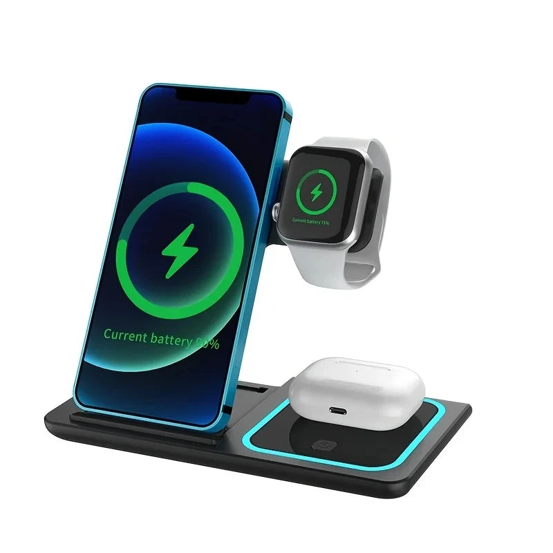 30W 3-in-1 Foldable Wireless Charging Station for iPhone, Apple Watch & AirPods 30W 3-in-1 Foldable Wireless Charging Station for iPhone, Apple Watch & AirPods