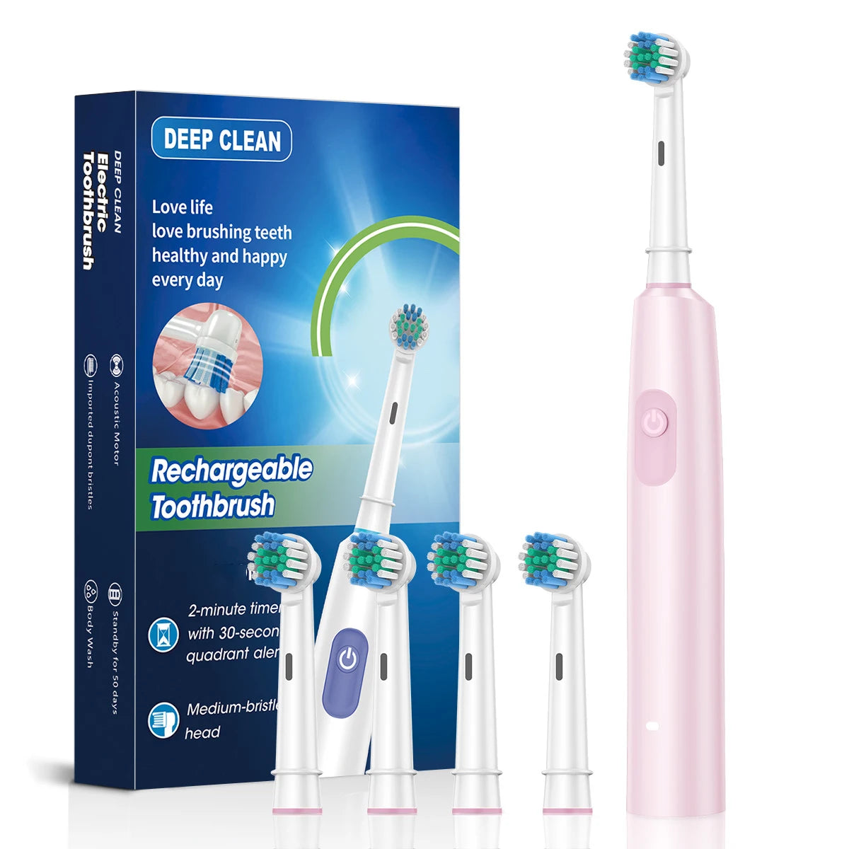 Electric Toothbrush with Rotary Cleaning & Timer Electric Toothbrush with Rotary Cleaning & Timer