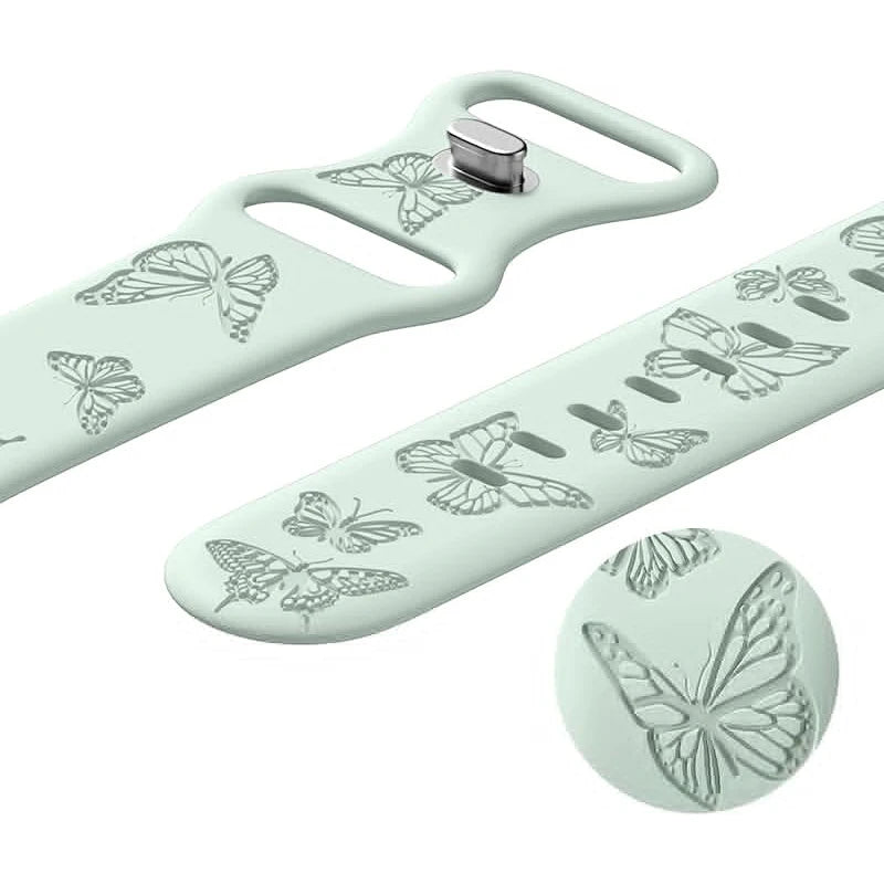 Butterfly Silicone Strap for Apple Watch (All Sizes & Series) Butterfly Silicone Strap for Apple Watch (All Sizes & Series)