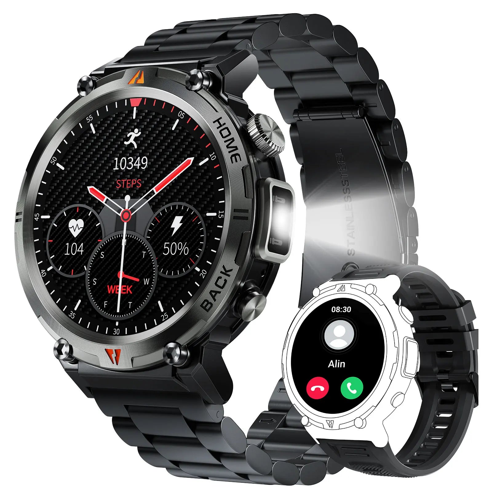 EIGIIS KE3 Bluetooth Call Smart Watch with Flashlight EIGIIS KE3 Bluetooth Call Smart Watch with Flashlight