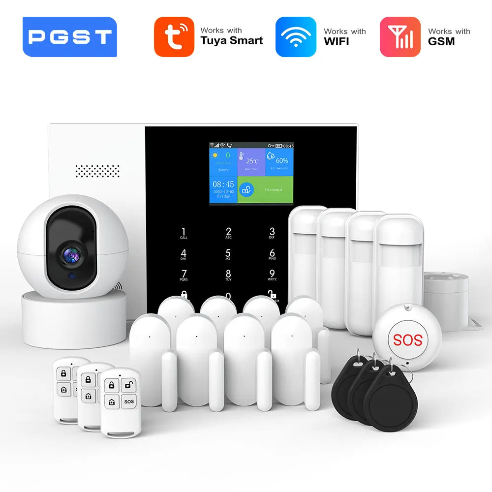 PGST Tuya Smart WiFi GSM Home Alarm System PGST Tuya Smart WiFi GSM Home Alarm System