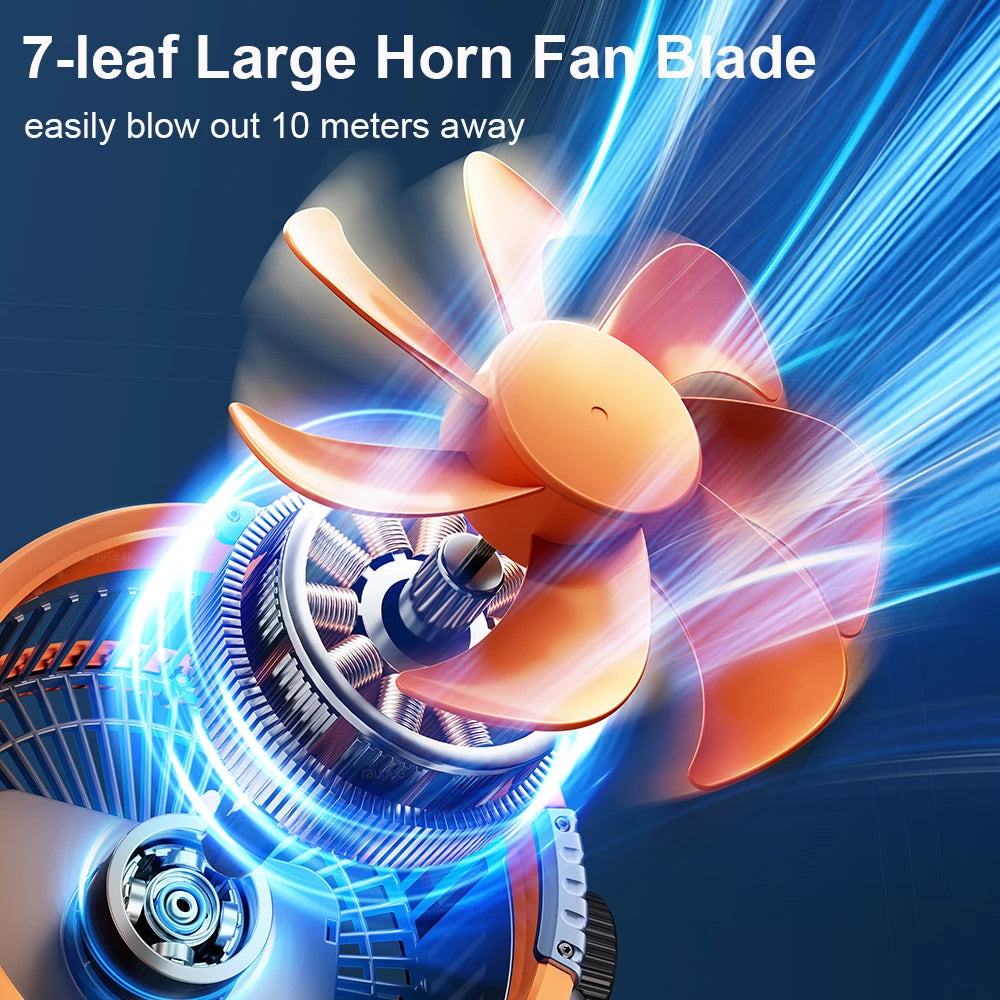 20,000mAh Rechargeable Camping Fan with Light & Hook 20,000mAh Rechargeable Camping Fan with Light & Hook