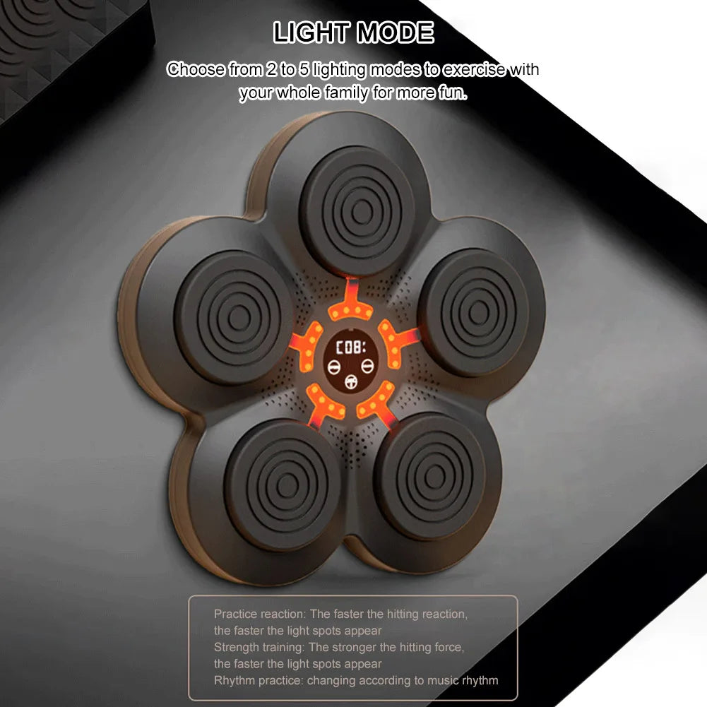 Smart Music Boxing Trainer – Bluetooth, Light Modes, USB Charging Smart Music Boxing Trainer – Bluetooth, Light Modes, USB Charging