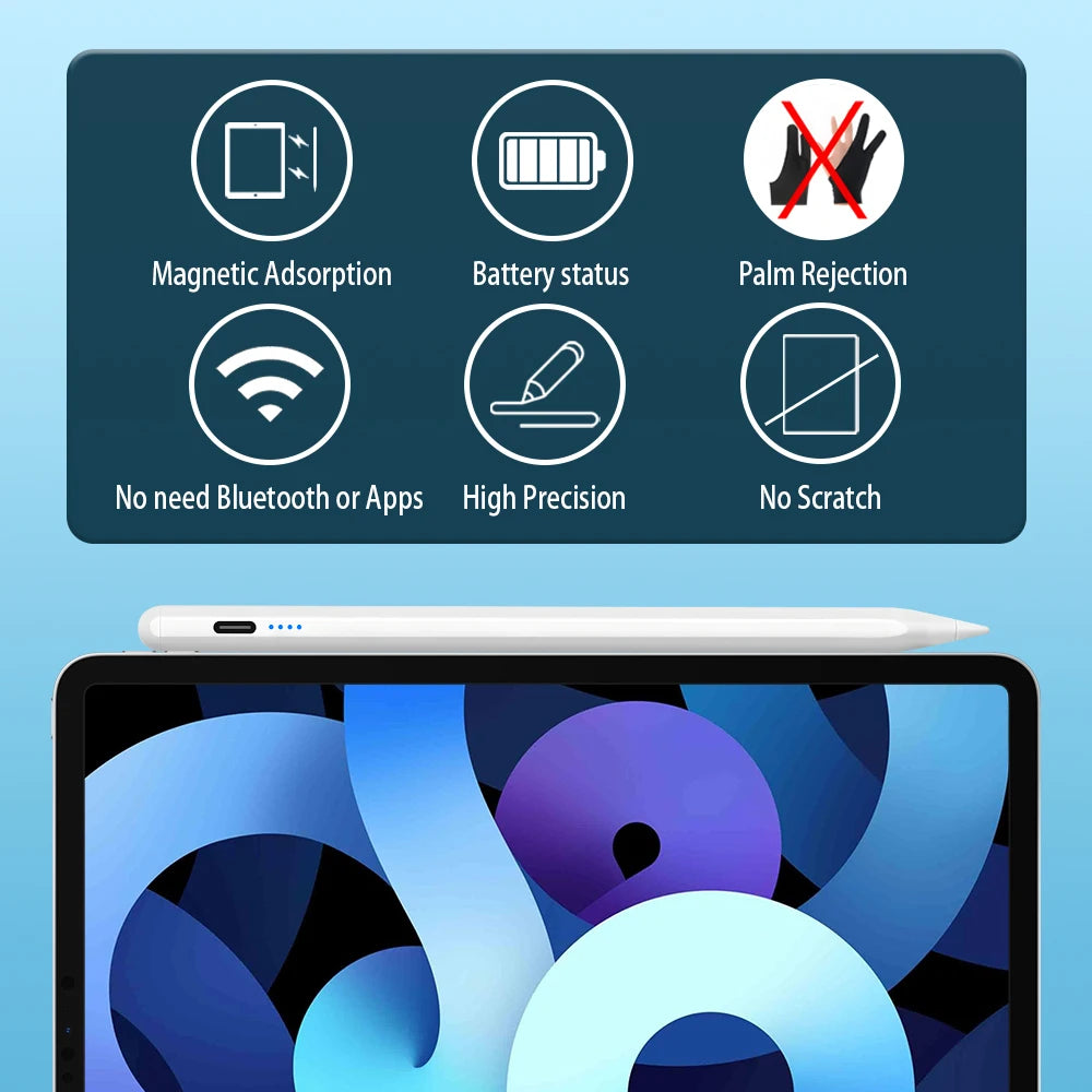 Stylus Pen For Apple Pencil with LED Power Indicators Palm Rejection Touch Pencil Stylus Pen For Apple Pencil with LED Power Indicators Palm Rejection Touch Pencil