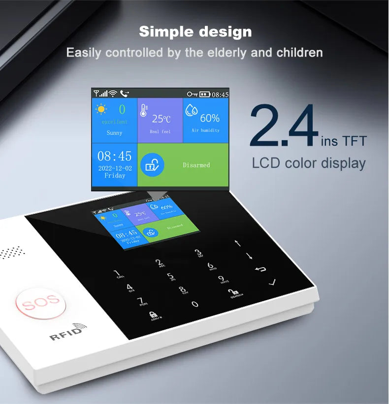 PGST Tuya Smart WiFi GSM Home Alarm System PGST Tuya Smart WiFi GSM Home Alarm System