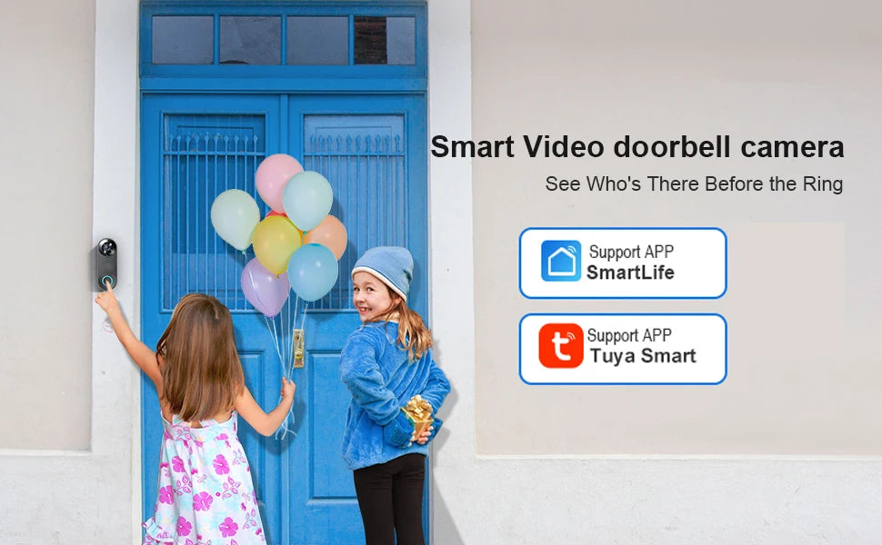 1080P Smart WiFi Video Doorbell – Tuya Compatible 1080P Smart WiFi Video Doorbell – Tuya Compatible