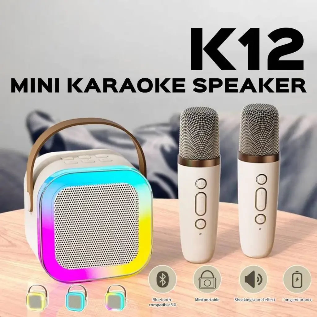 K12 Mini Bluetooth Karaoke Speaker with Microphone K12 Mini Bluetooth Karaoke Speaker with Microphone
