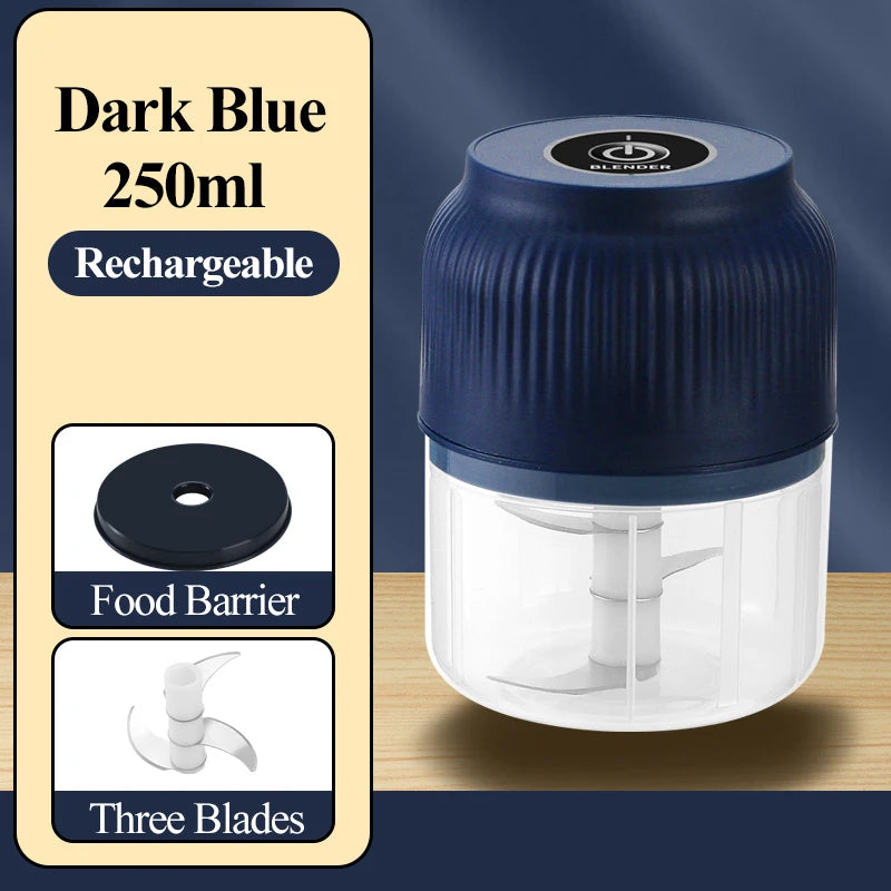 250ml Mini Wireless Electric Garlic Chopper 250ml Mini Wireless Electric Garlic Chopper