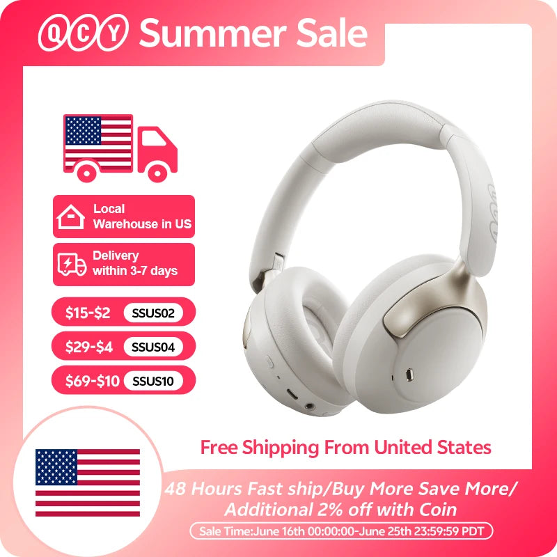 QCY H3 Pro ANC Headphones – 50dB Noise Canceling with LDAC & Spatial Audio QCY H3 Pro ANC Headphones – 50dB Noise Canceling with LDAC & Spatial Audio