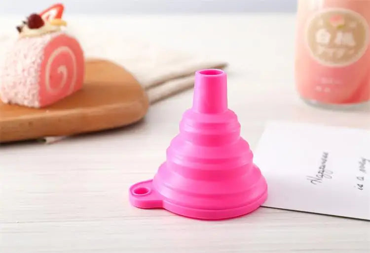 1pc Red Silicone Funnel – Mini Folding Kitchen Tool 1pc Red Silicone Funnel – Mini Folding Kitchen Tool