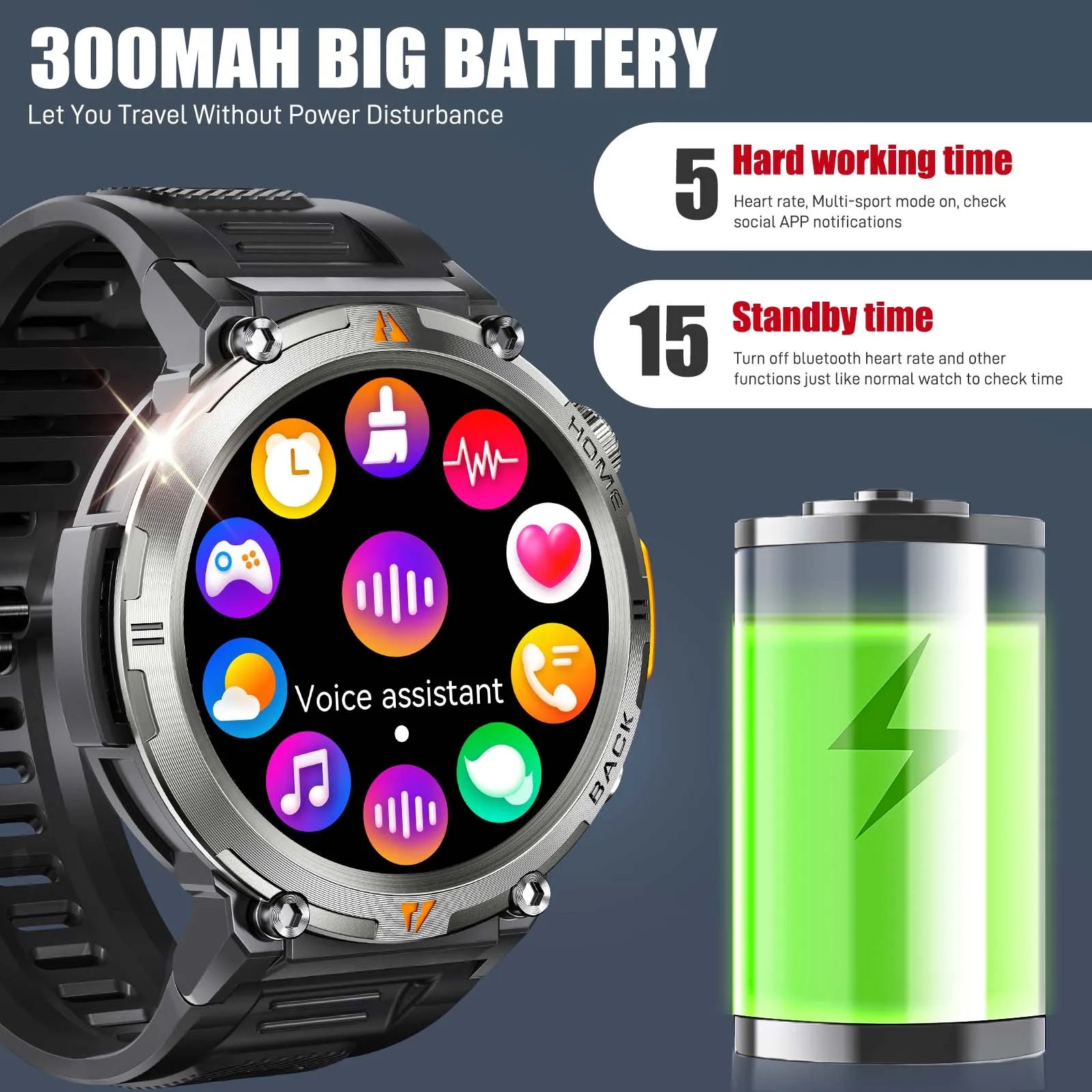 EIGIIS KE3 Bluetooth Call Smart Watch with Flashlight EIGIIS KE3 Bluetooth Call Smart Watch with Flashlight