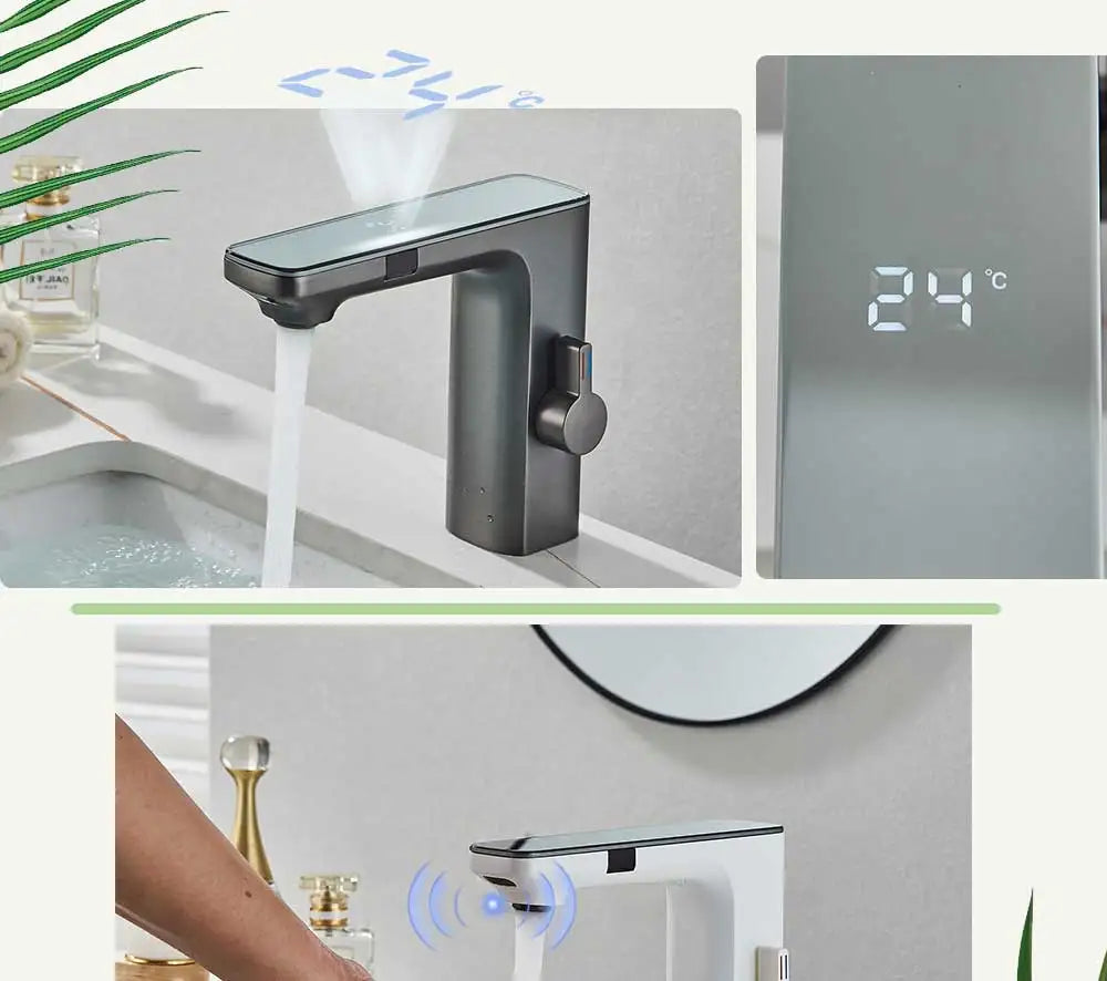 Rozin Touchless Sensor Basin Faucet with Smart Display Rozin Touchless Sensor Basin Faucet with Smart Display