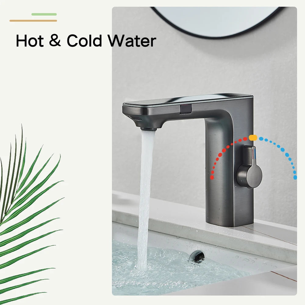 Rozin Touchless Sensor Basin Faucet with Smart Display Rozin Touchless Sensor Basin Faucet with Smart Display