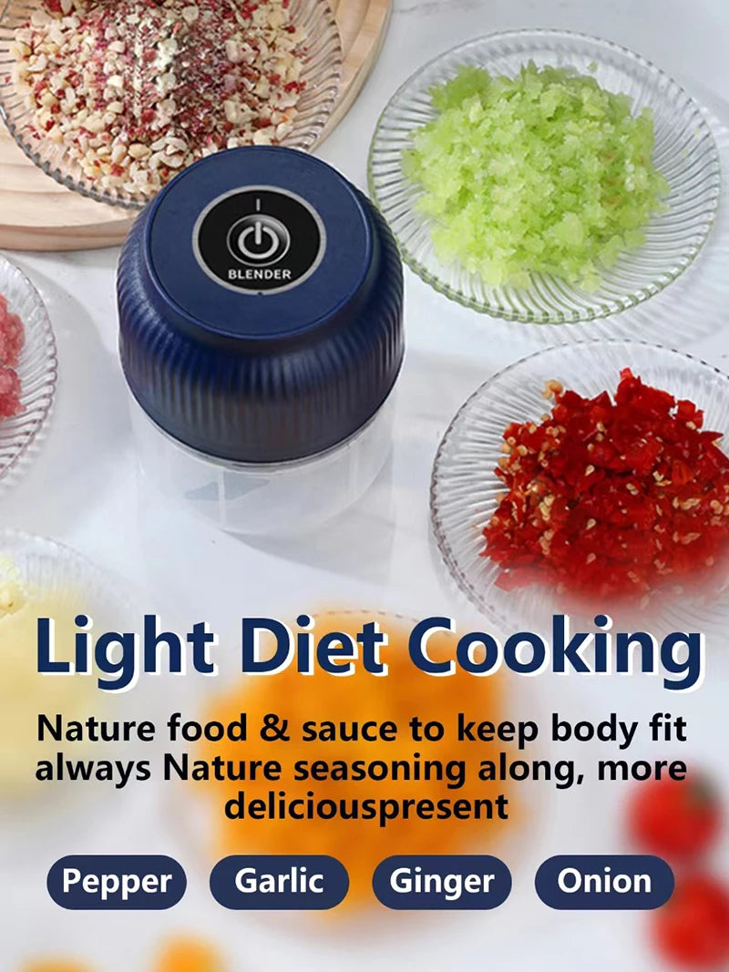 250ml Mini Wireless Electric Garlic Chopper 250ml Mini Wireless Electric Garlic Chopper