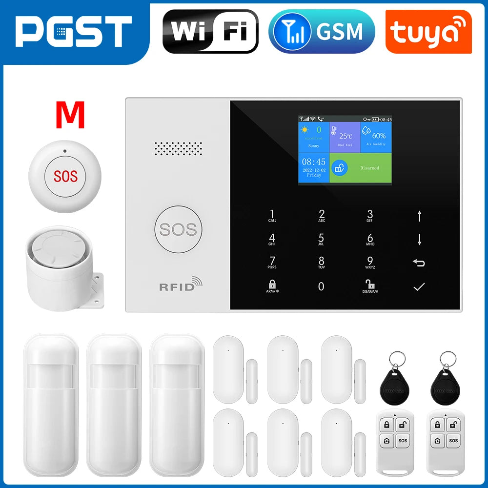 PGST Tuya Smart WiFi GSM Home Alarm System PGST Tuya Smart WiFi GSM Home Alarm System