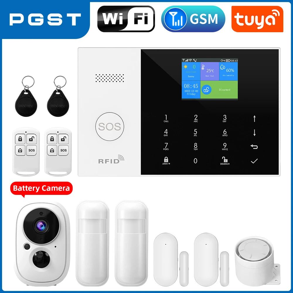 PGST Tuya Smart WiFi GSM Home Alarm System PGST Tuya Smart WiFi GSM Home Alarm System