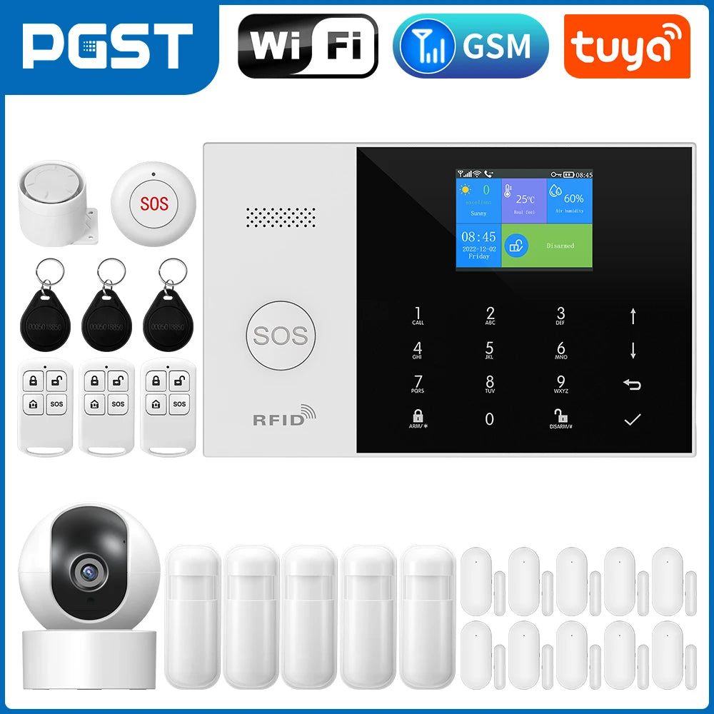 PGST Tuya Smart WiFi GSM Home Alarm System PGST Tuya Smart WiFi GSM Home Alarm System