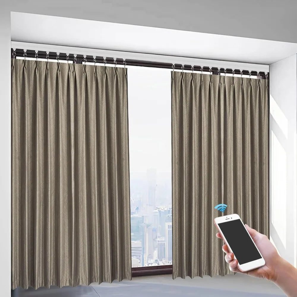 Smart Motorized Curtain Track – Remote & App Controlled Smart Motorized Curtain Track – Remote & App Controlled