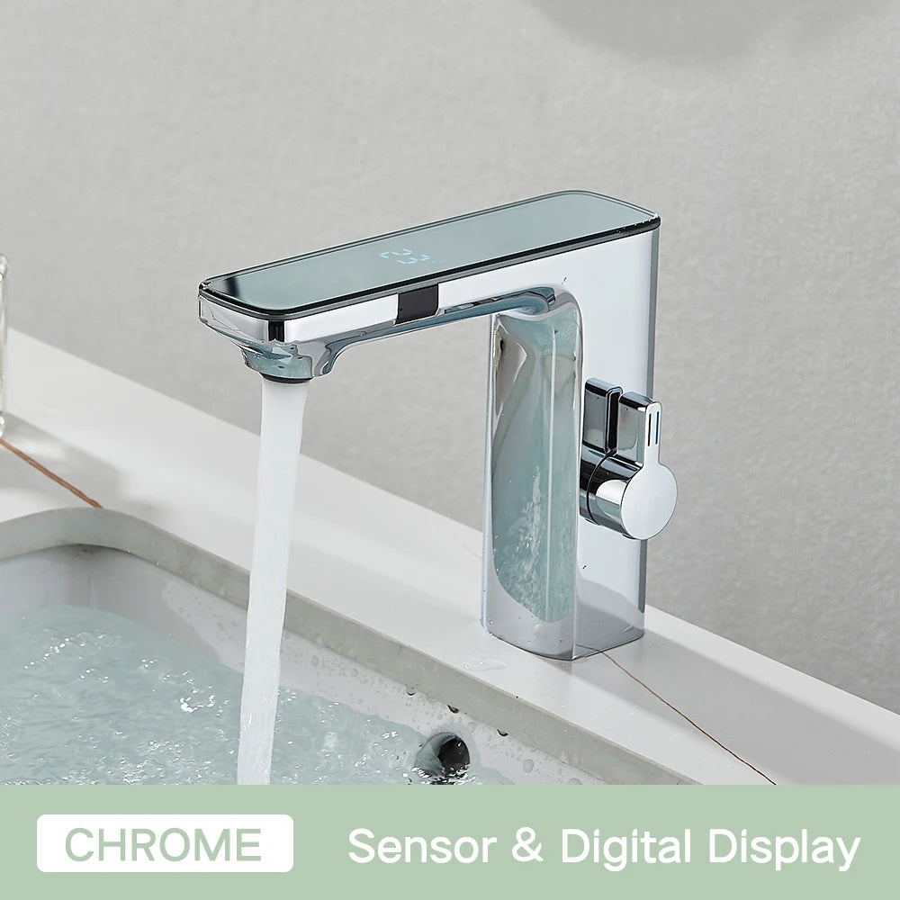 Rozin Touchless Sensor Basin Faucet with Smart Display Rozin Touchless Sensor Basin Faucet with Smart Display