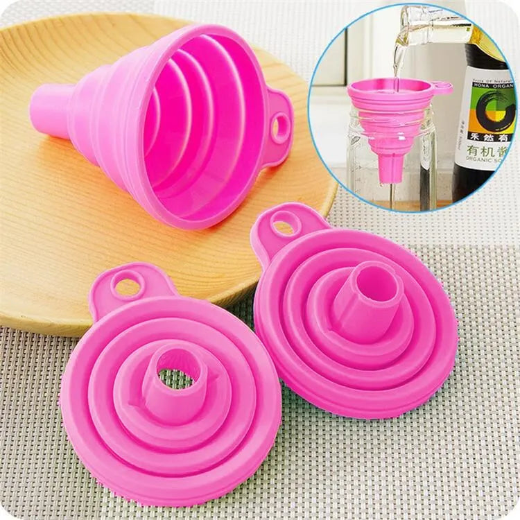 1pc Red Silicone Funnel – Mini Folding Kitchen Tool 1pc Red Silicone Funnel – Mini Folding Kitchen Tool
