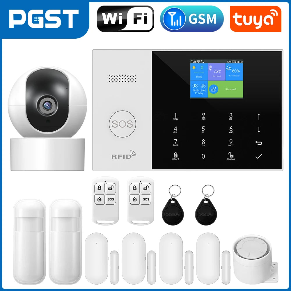 PGST Tuya Smart WiFi GSM Home Alarm System PGST Tuya Smart WiFi GSM Home Alarm System