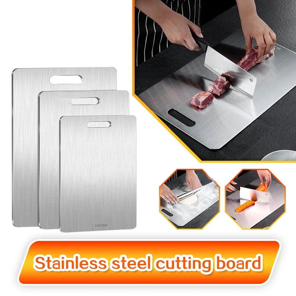Titanium 304 Stainless Steel Double-Sided Cutting Board Titanium 304 Stainless Steel Double-Sided Cutting Board