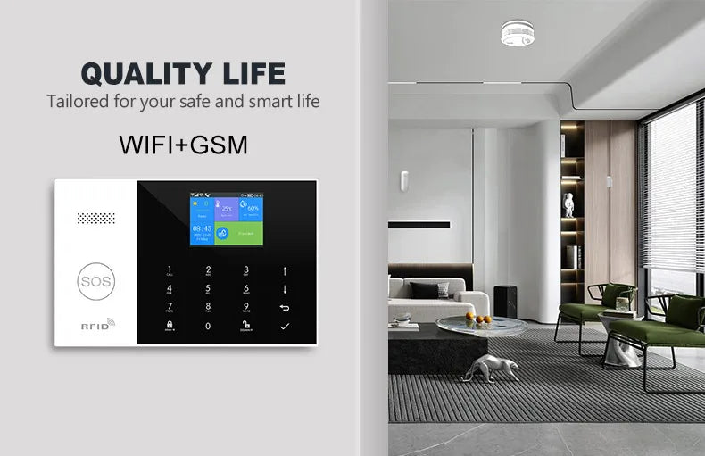 PGST Tuya Smart WiFi GSM Home Alarm System PGST Tuya Smart WiFi GSM Home Alarm System