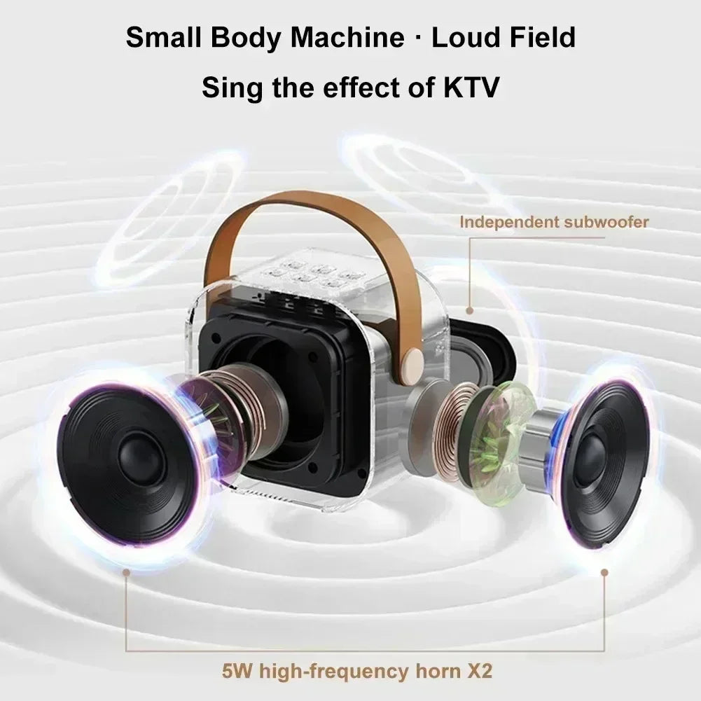 K12 Mini Bluetooth Karaoke Speaker with Microphone K12 Mini Bluetooth Karaoke Speaker with Microphone