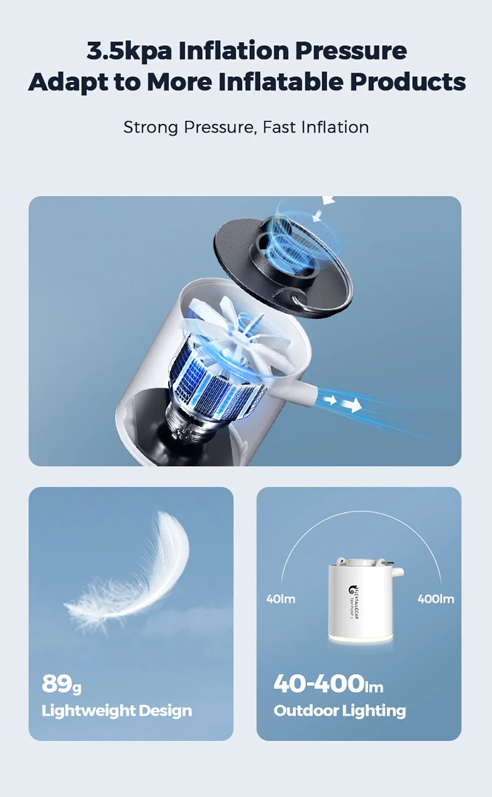 FLEXTAILGEAR Tiny Pump X – Mini Air Pump & Camping Light FLEXTAILGEAR Tiny Pump X – Mini Air Pump & Camping Light