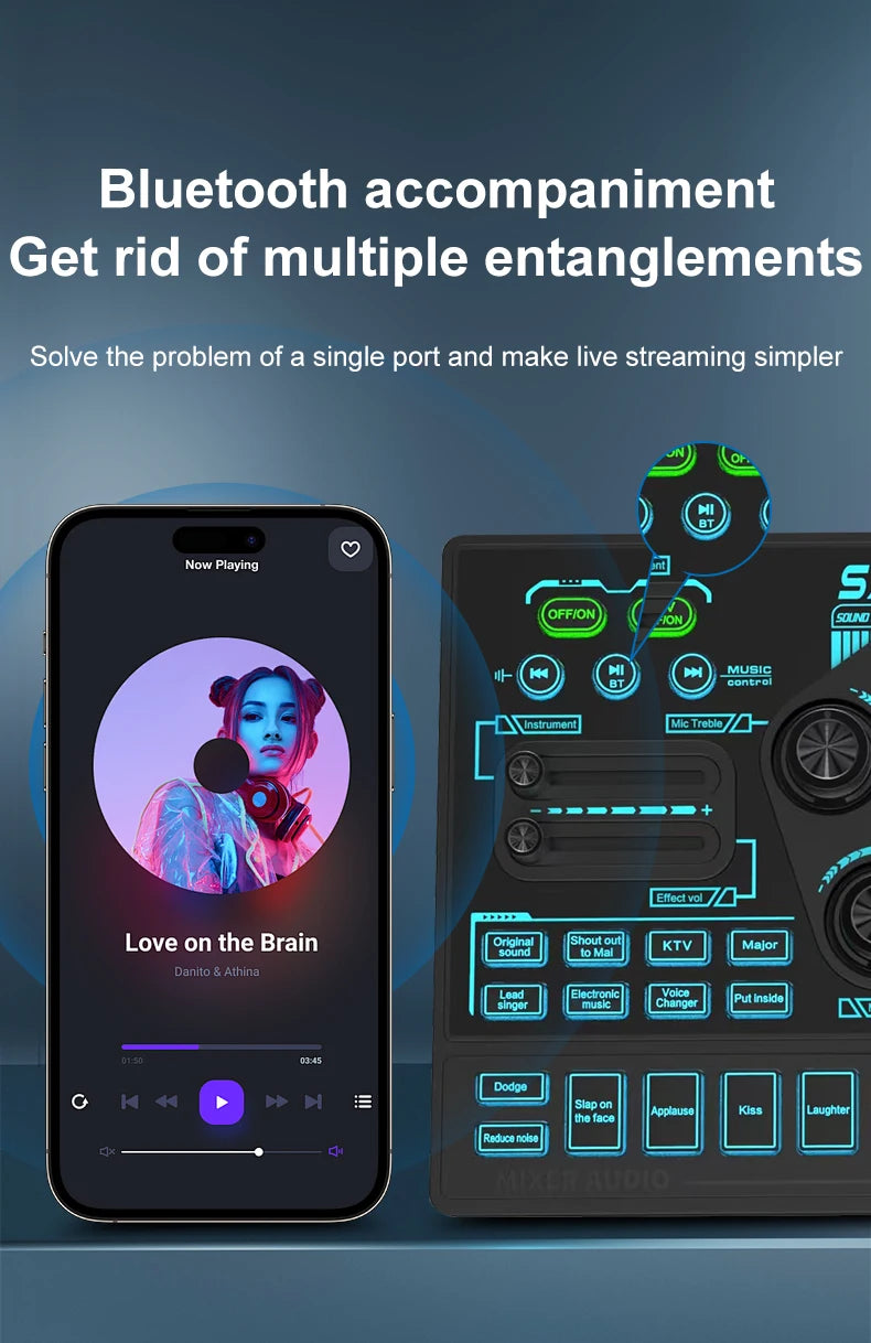 SX91 48V Audio Mixer with Voice Changer SX91 48V Audio Mixer with Voice Changer