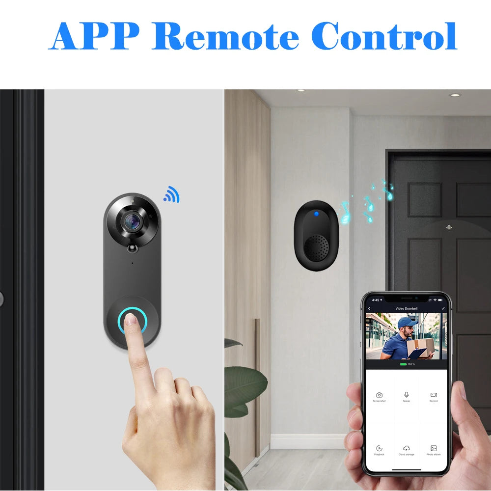 1080P Smart WiFi Video Doorbell – Tuya Compatible 1080P Smart WiFi Video Doorbell – Tuya Compatible