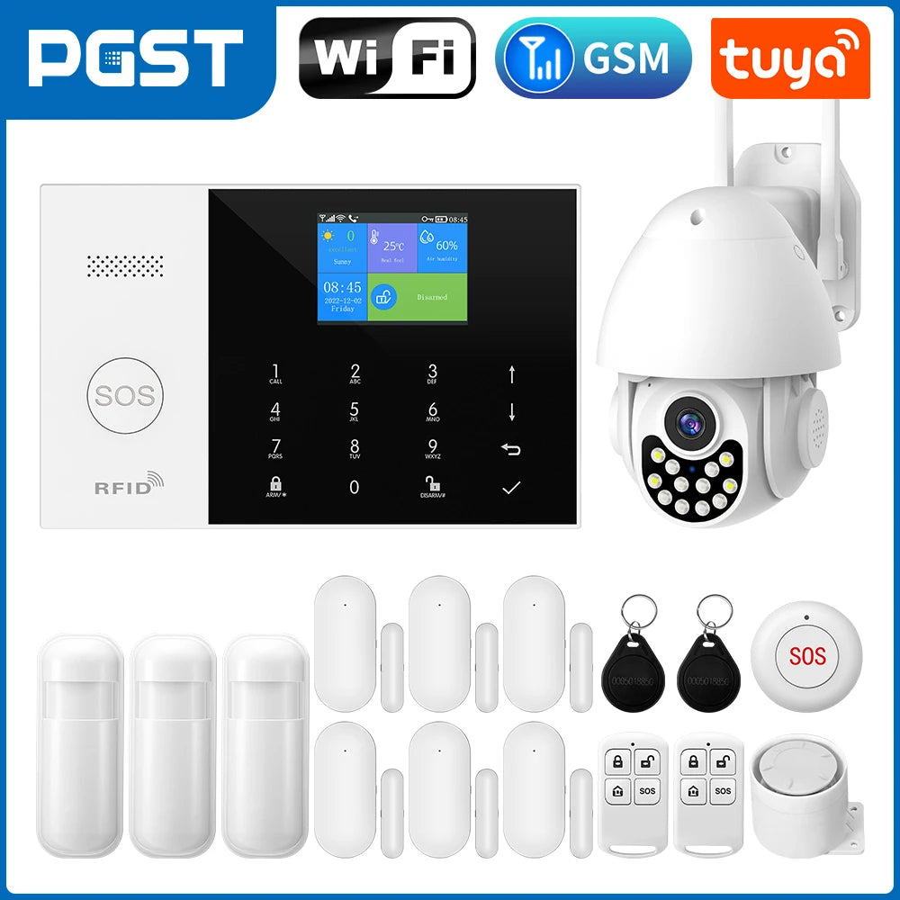 PGST Tuya Smart WiFi GSM Home Alarm System PGST Tuya Smart WiFi GSM Home Alarm System