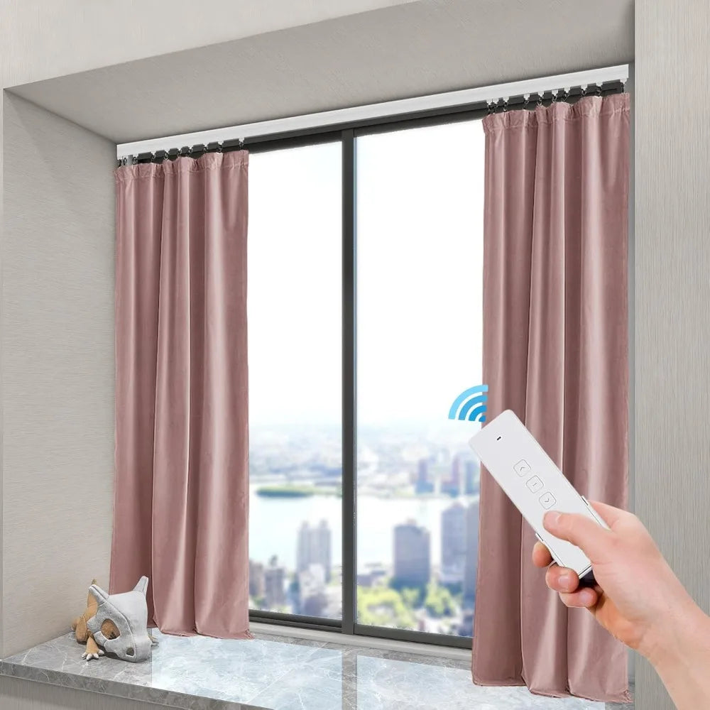 Smart Motorized Curtain Track – Remote & App Controlled Smart Motorized Curtain Track – Remote & App Controlled