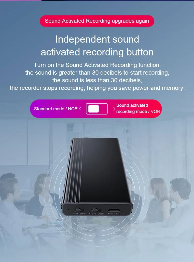 2500mAh Magnetic Voice Activated Recorder 2500mAh Magnetic Voice Activated Recorder