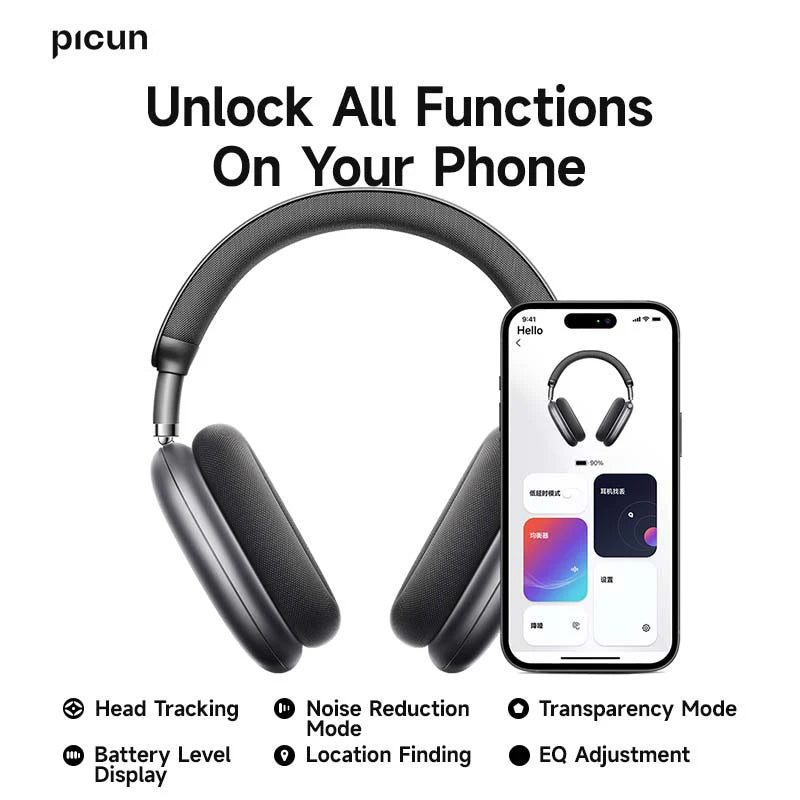 Picun F8 Pro ANC Wireless Headphones – 3D Audio & HD Mic Picun F8 Pro ANC Wireless Headphones – 3D Audio & HD Mic