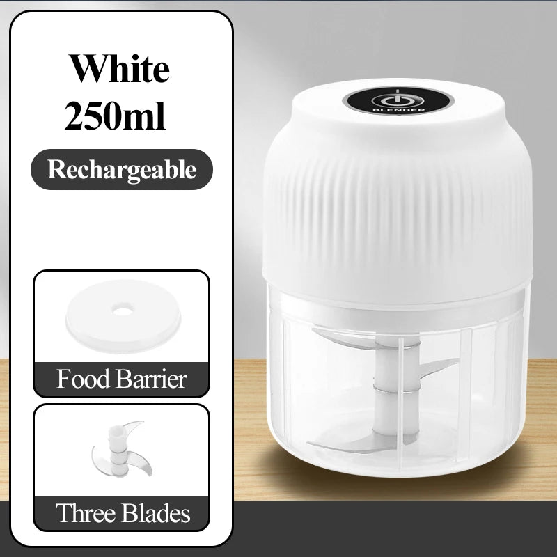 250ml Mini Wireless Electric Garlic Chopper 250ml Mini Wireless Electric Garlic Chopper