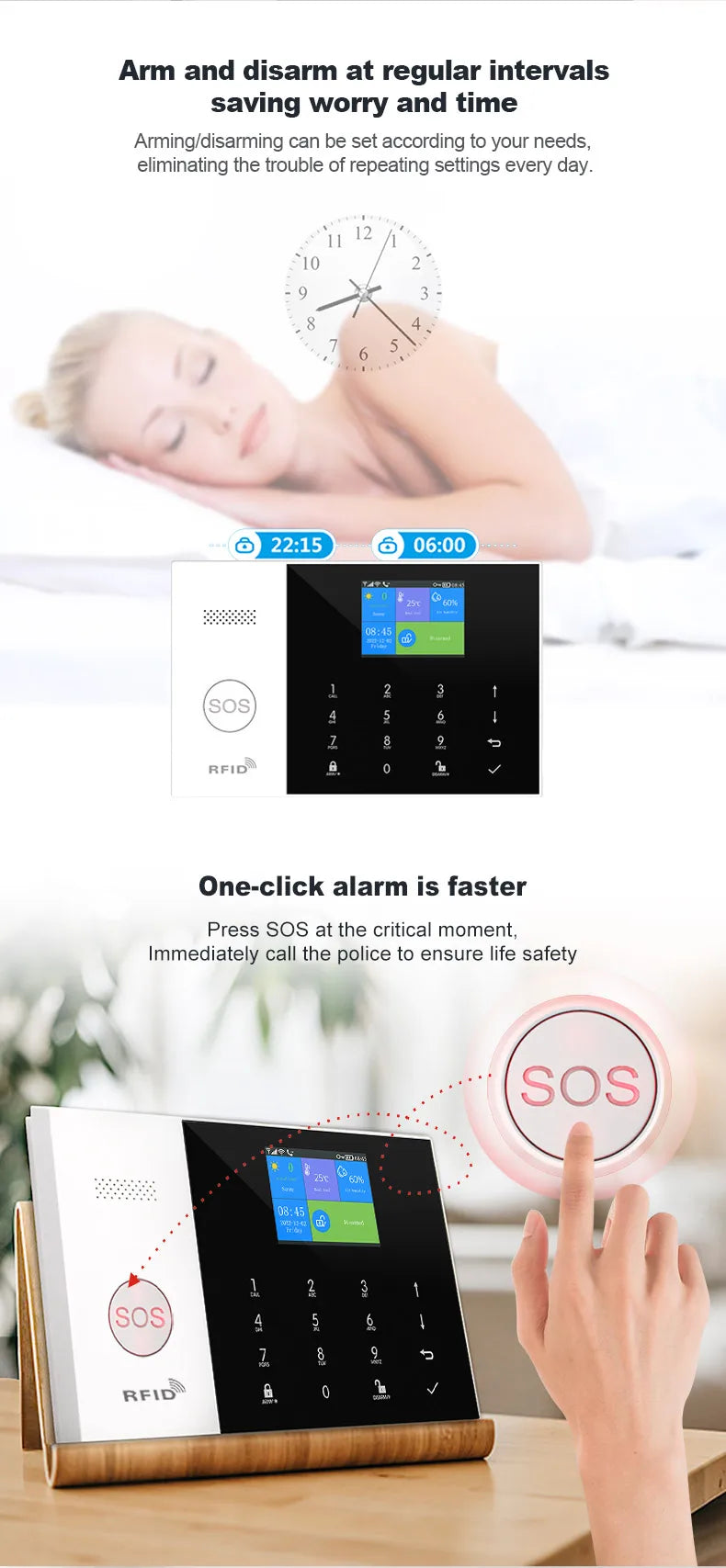 PGST Tuya Smart WiFi GSM Home Alarm System PGST Tuya Smart WiFi GSM Home Alarm System