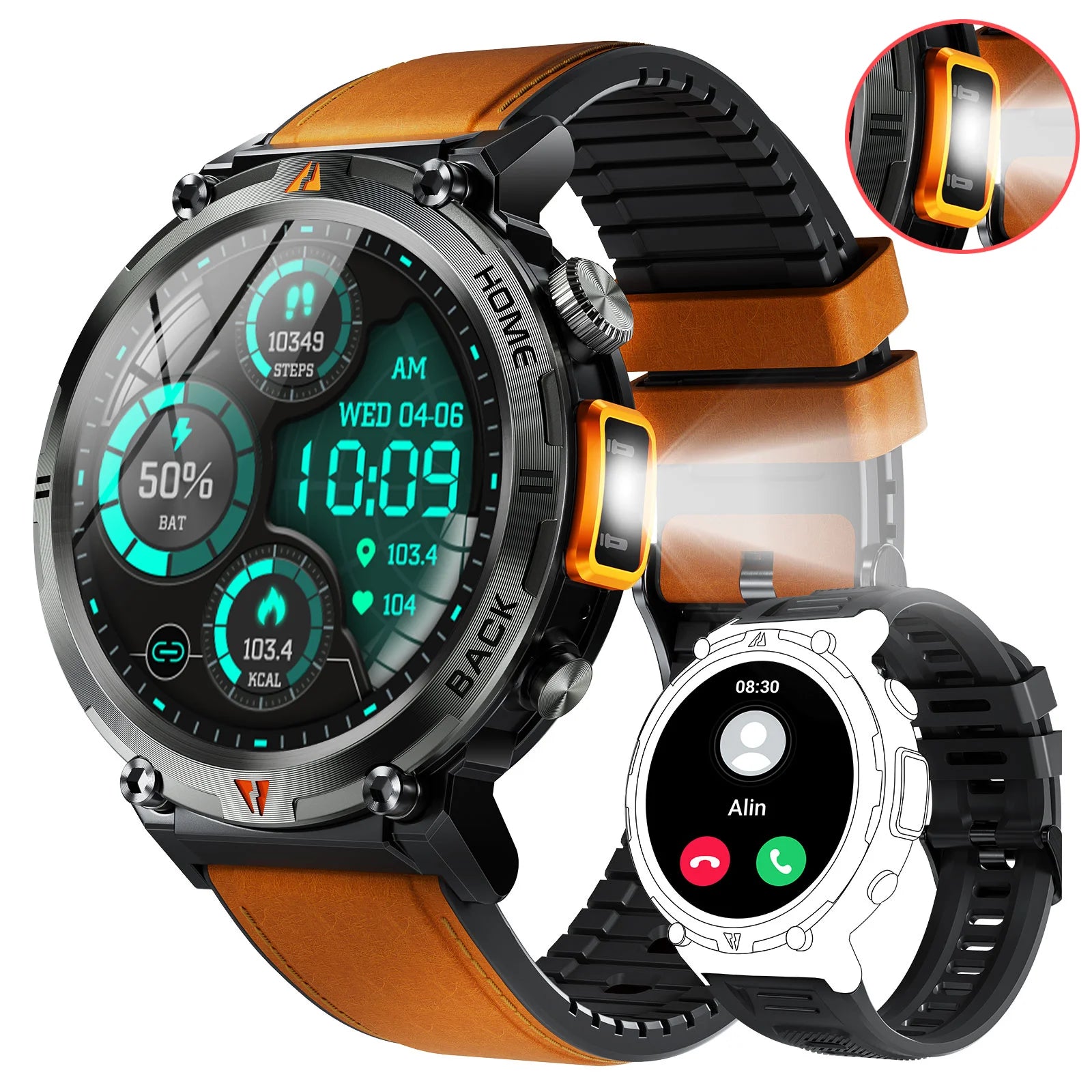 EIGIIS KE3 Bluetooth Call Smart Watch with Flashlight EIGIIS KE3 Bluetooth Call Smart Watch with Flashlight