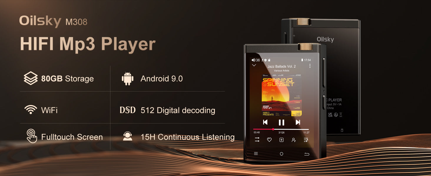 Oilsky Hi-Fi MP3 Player with Bluetooth & WiFi