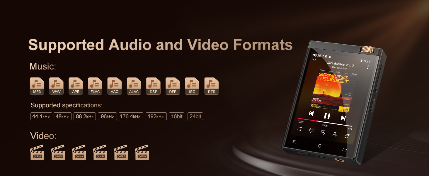 Oilsky Hi-Fi MP3 Player with Bluetooth & WiFi