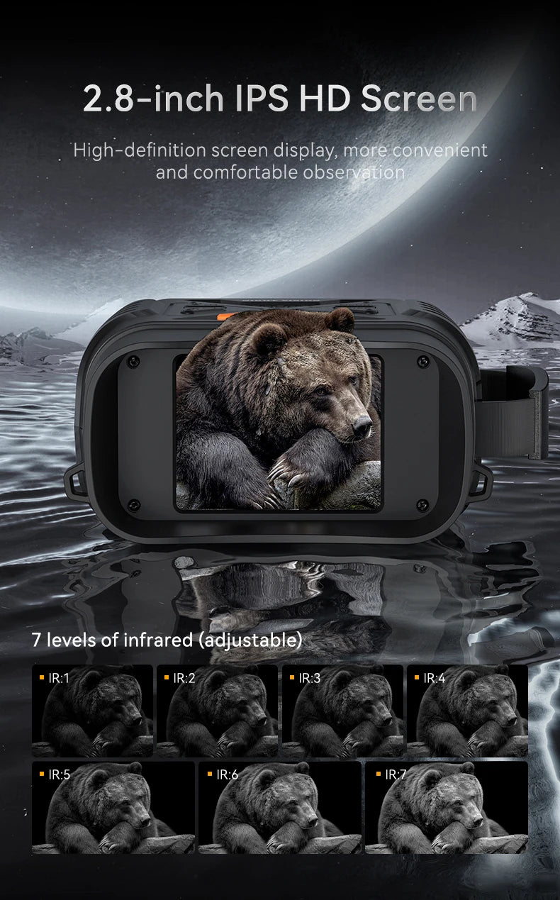 1080P Digital Night Vision Binoculars – 10x Zoom, Infrared, 800m Range