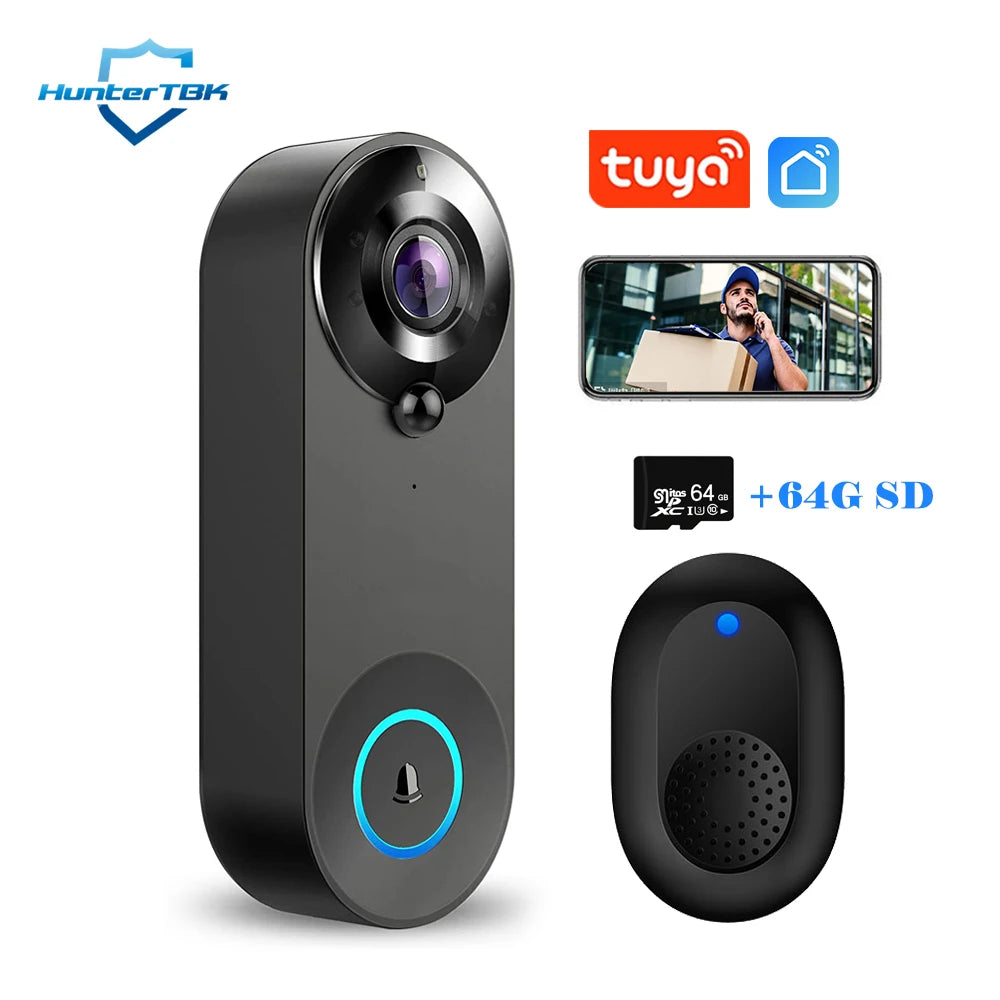 1080P Smart WiFi Video Doorbell – Tuya Compatible