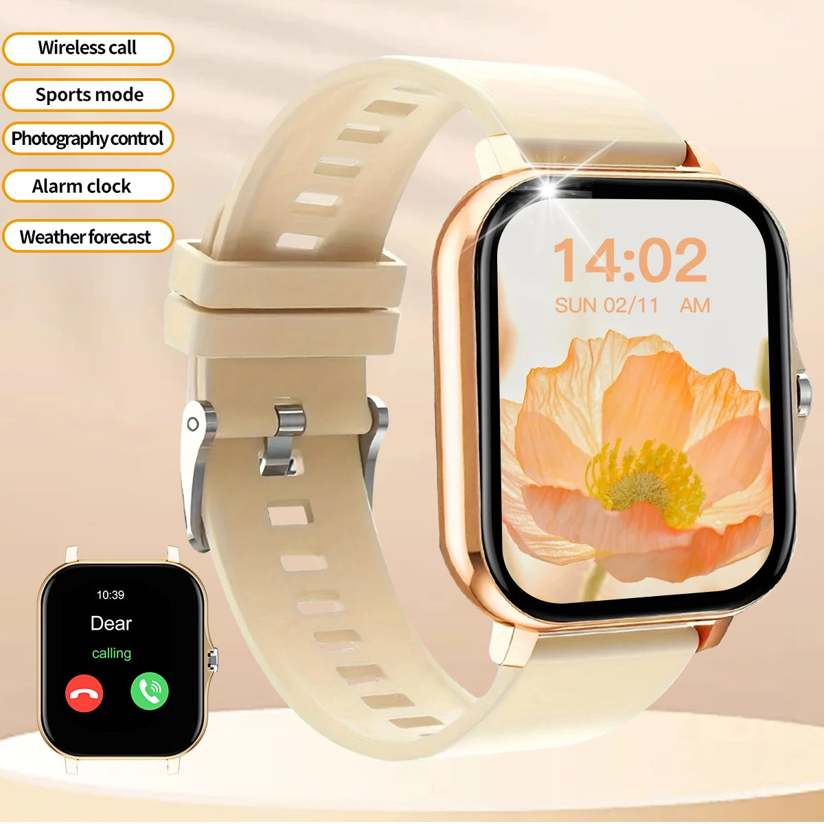 Smartwatch with Bluetooth Call – Music & Fitness Tracker
