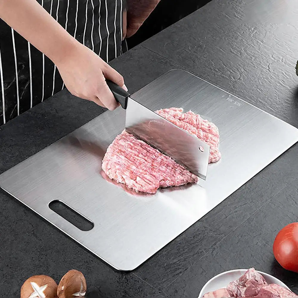 Titanium 304 Stainless Steel Double-Sided Cutting Board