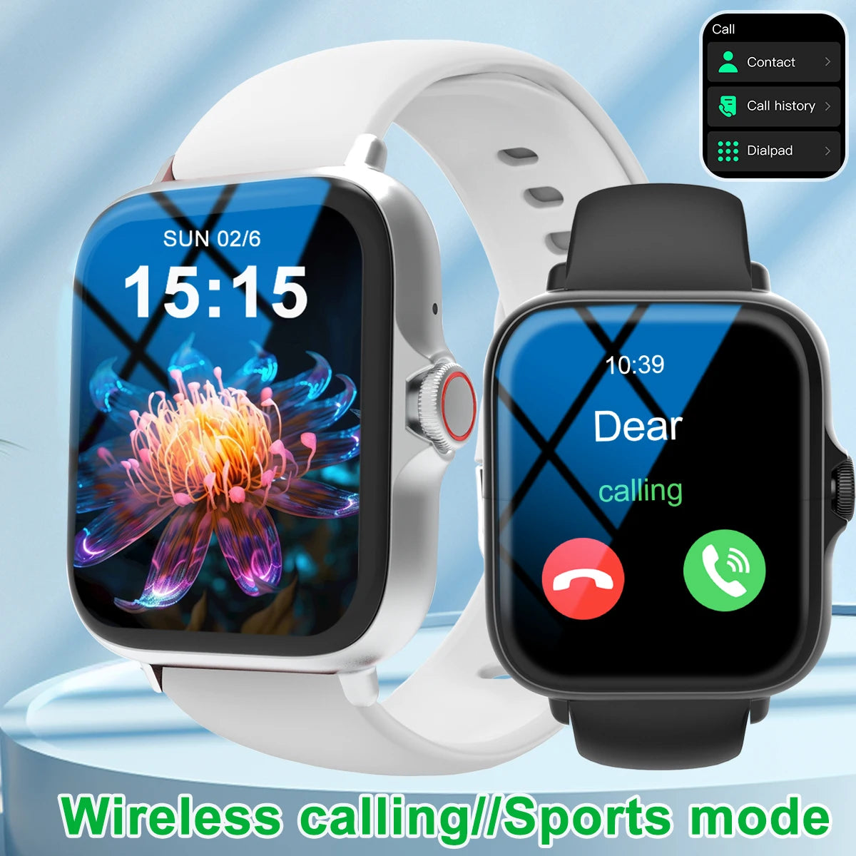 Smartwatch with Full Touch Screen – Call & Message Reminder