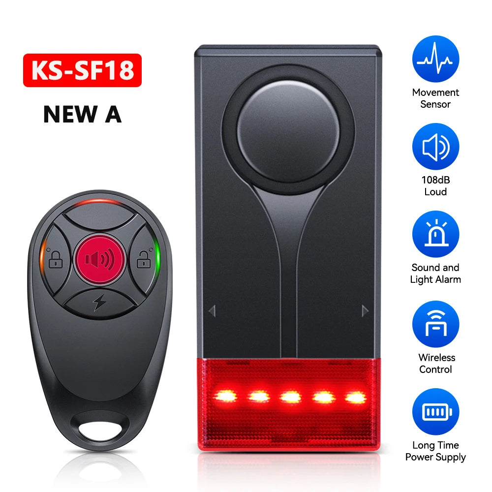 Awapow Wireless Bike & Window Alarm – 110dB with Remote