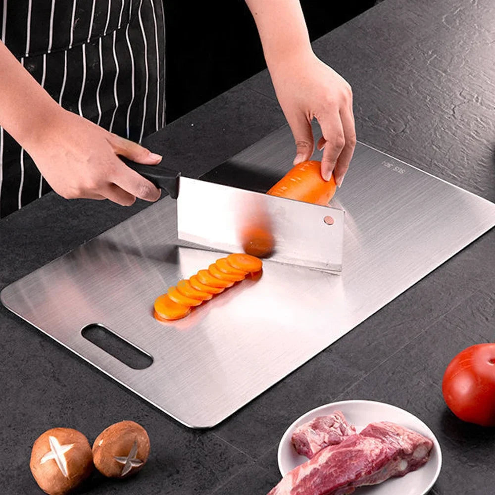 Titanium 304 Stainless Steel Double-Sided Cutting Board