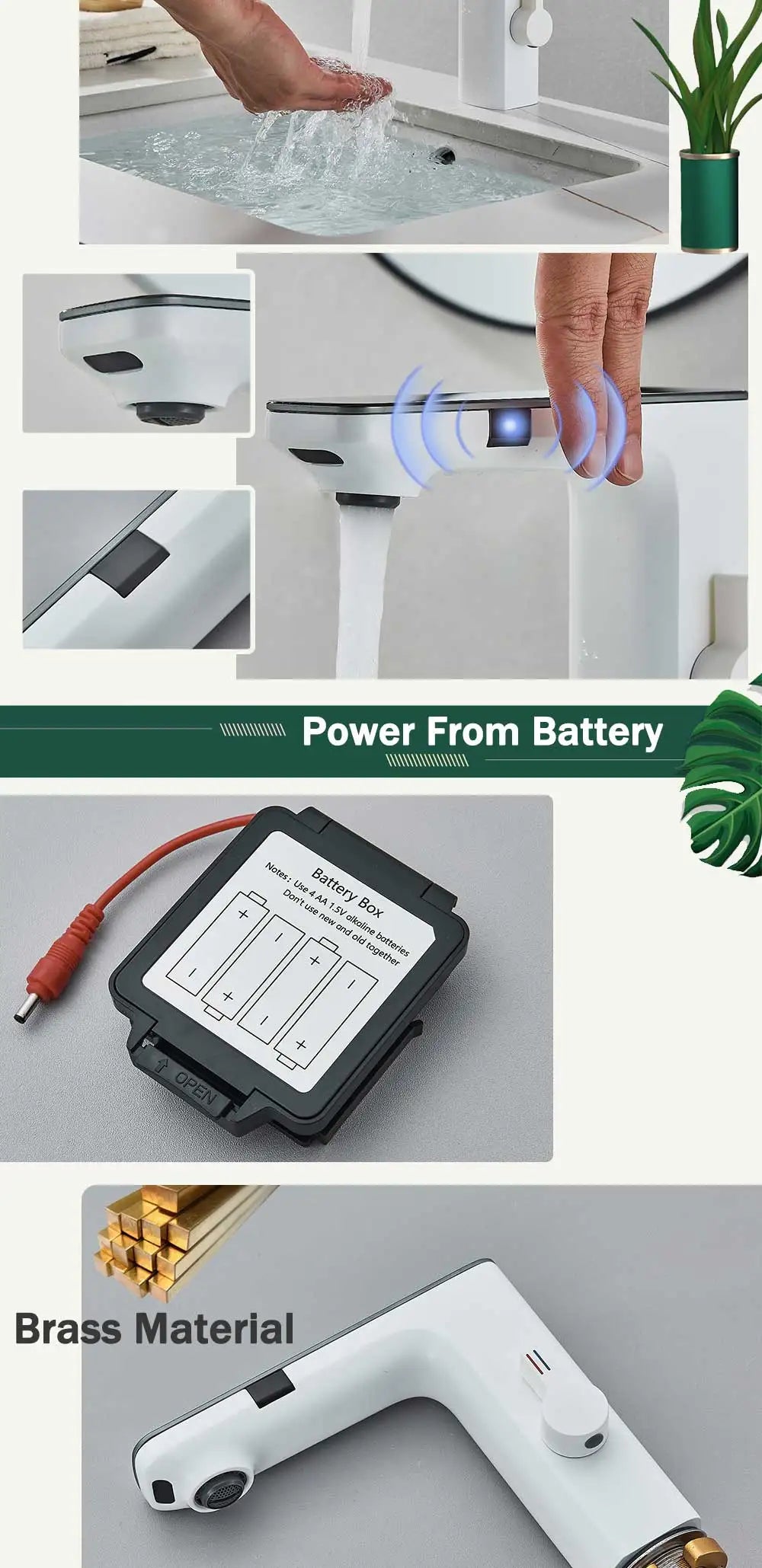 Rozin Touchless Sensor Basin Faucet with Smart Display