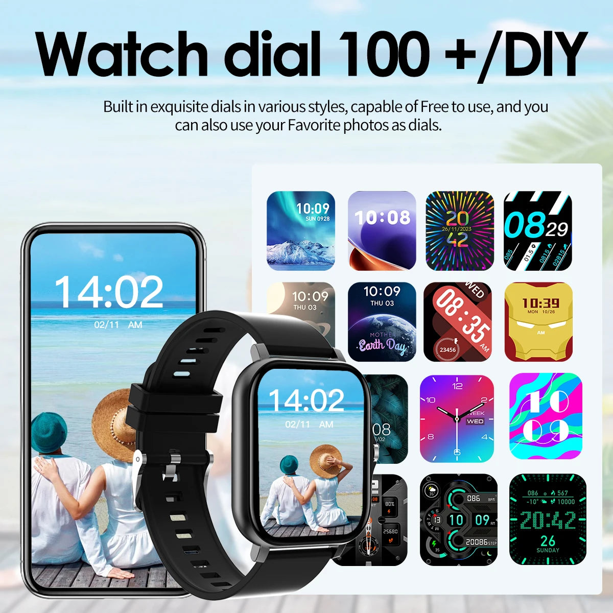 Smartwatch with Bluetooth Call – Music & Fitness Tracker