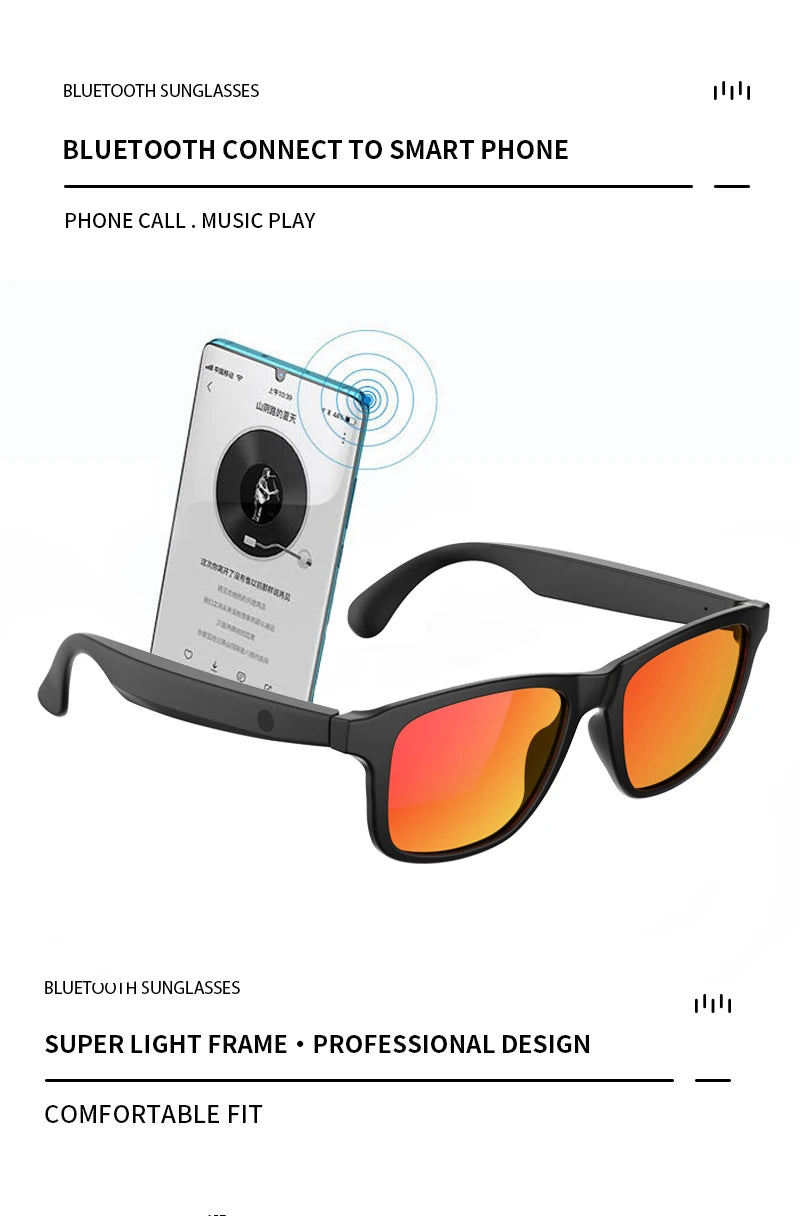 Smart Bluetooth Glasses – Music & Hands-Free Calling